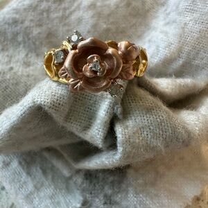 The Franklin Mint “Rose of Love” Ring with Diamond Accent